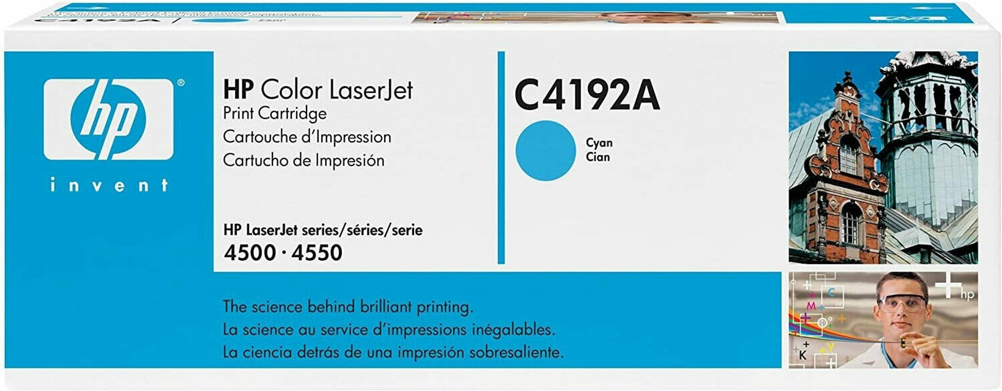 NEW GENUINE HP C4192A CYAN TONER CARTDRIDGE FOR LASERJET 4500 / 4550 PRINTER