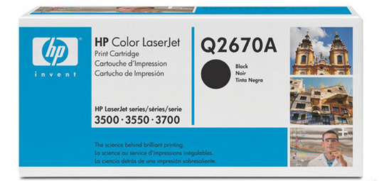 NEW GENUINE HP Q2670A 308A BK TONER CARTRIDGE FOR HP LASERJET 3550 / Damaged Box