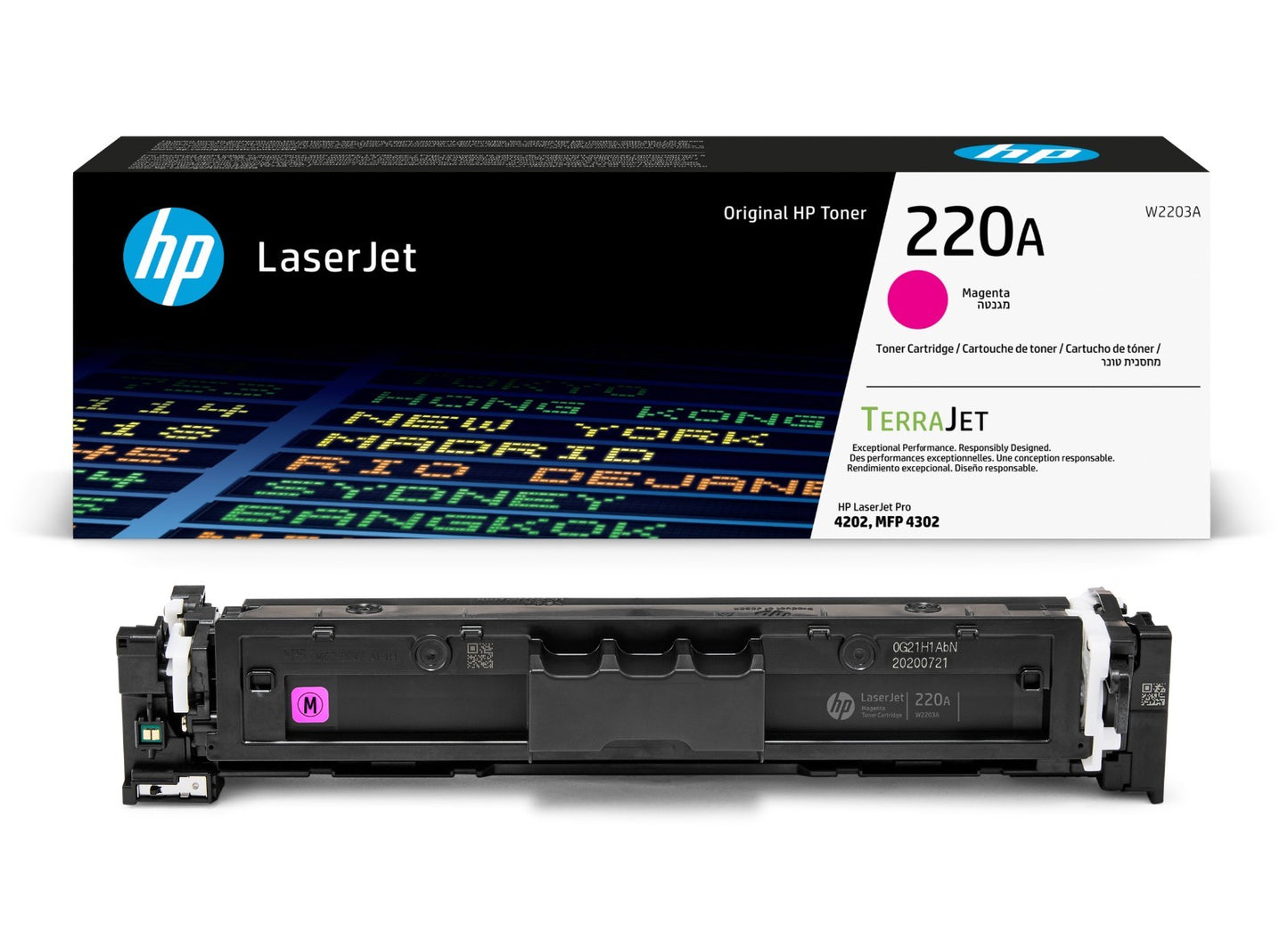 NEW GENUINE HP 220A MAGENTA ORIGINAL LASERJET TONER CARTRIDGE - W2203A