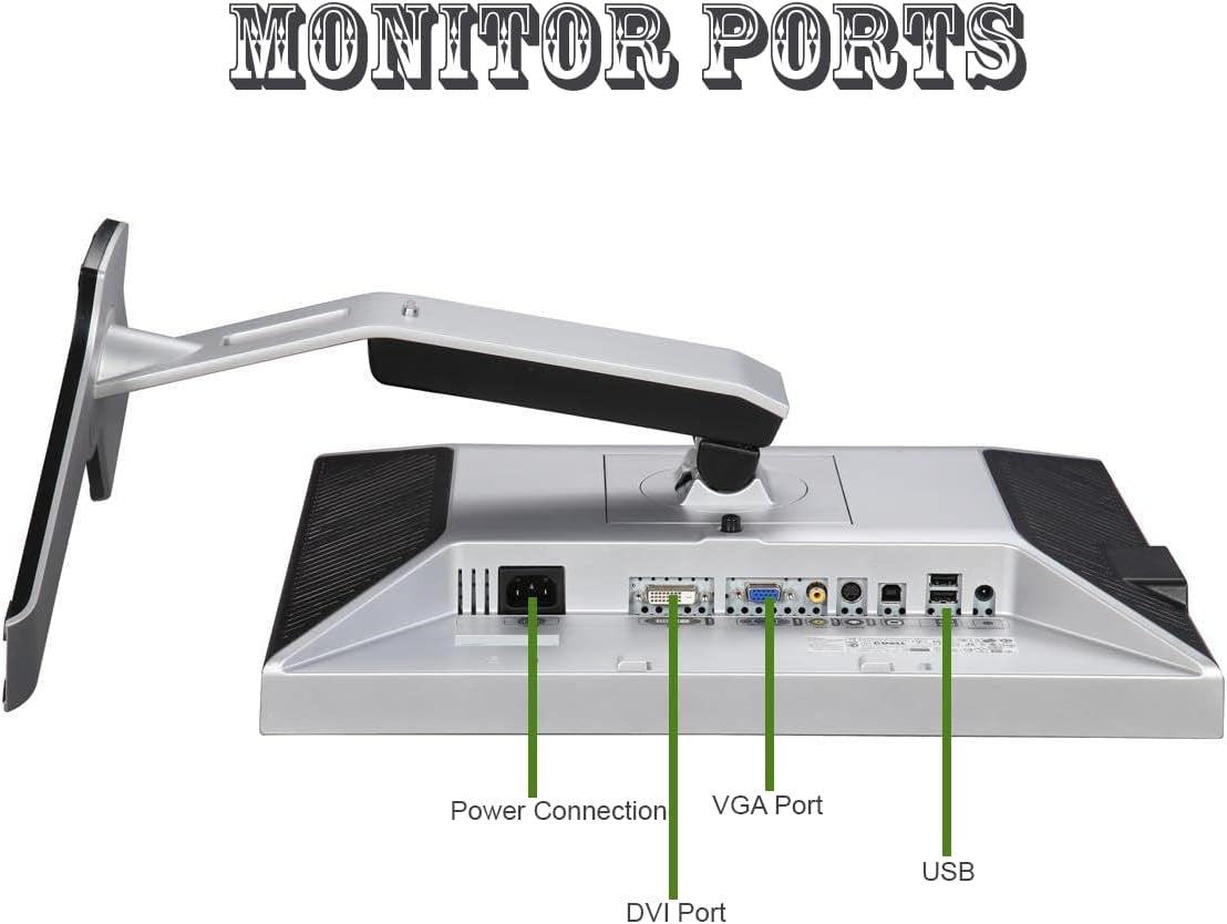 DELL P2210F 22" INCH FHD 1920×1080 LED COMPUTER MONITOR DISPLAY PORT VGA DVI