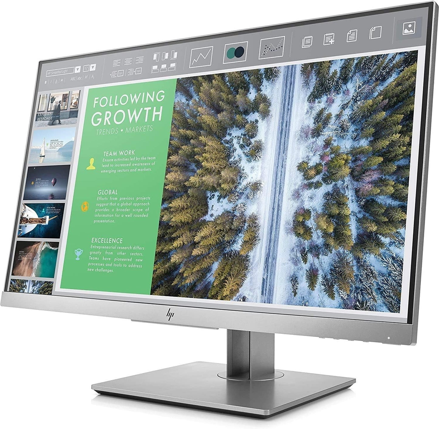 HP ELITEDISPLAY E233 23" FHD 1920x1080 IPS LED MONITOR HDMI VGA DISPLAYPORTS