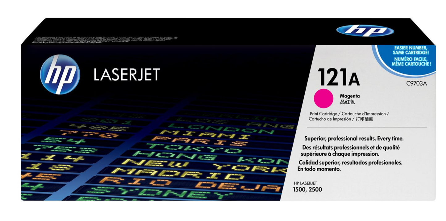 NEW HP GENUINE C9703A 121A MAGENTA ORIGINAL TONER CARTRIDGE FOR 1500, 2500