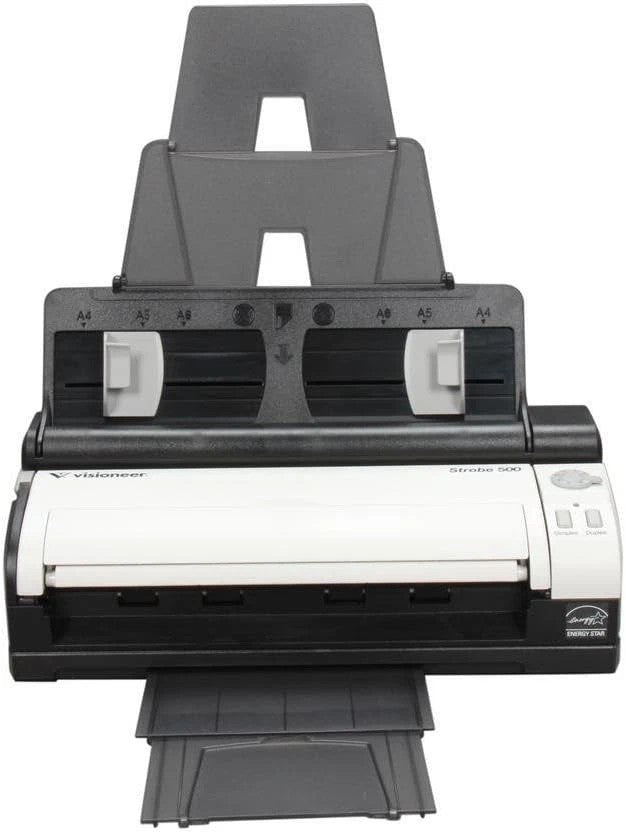 VISIONEER STROBE 500 MOBILE DUPLEX COLOR SCANNER WITH DOCKING STATION ADF 600