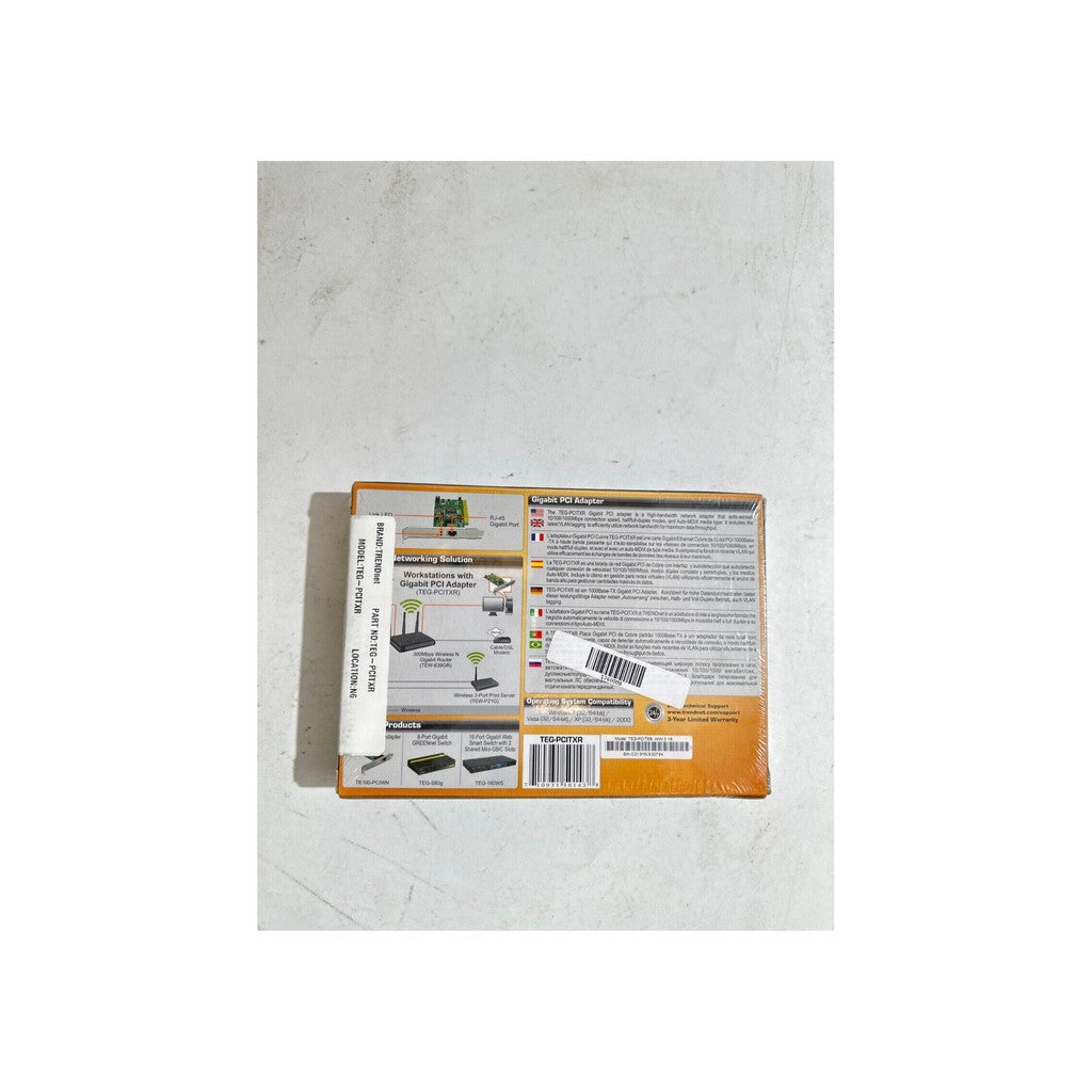 TRENDNET GIGABIT PCI ADAPTER TEG-PCITXR RJ-45 PORT LINK LED ACTIVITY LED NEW