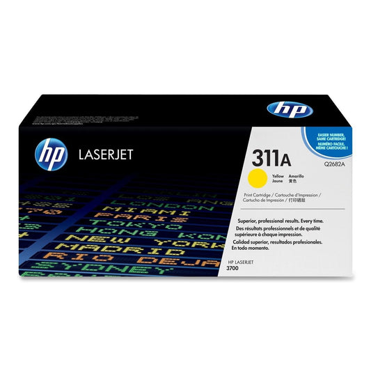 NEW GENUINE HP 311A Q2682A YELLOW TONER CARTRIDGE FOR HP COLOR LASERJET 3700