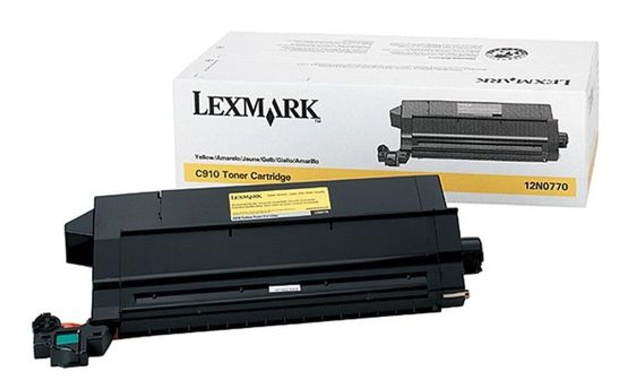 New Sealed Genuine Lexmark 12N0770 Yellow Toner Cartridge - C910 / C912