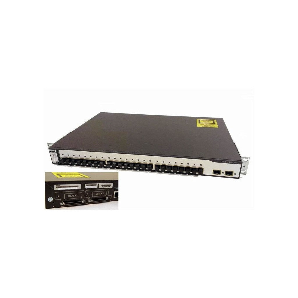 CISCO WS-C3750-24FS-S 24 100BASE-FX Ports Fast Managed Catalyst Switch