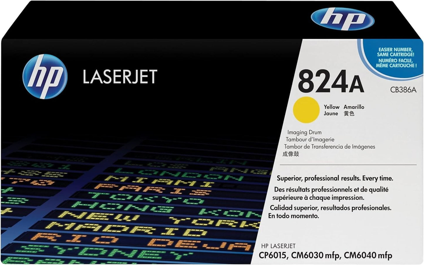 New Genuine HP CB386A 824A Yellow Color LaserJet Imaging Drum (Yield 23,000)