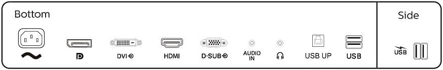 PHILLIPS 242FB1 23.8" FHD 1920X1080 LED MONITOR DP VGA HDMI DVI WITHOUT STAND