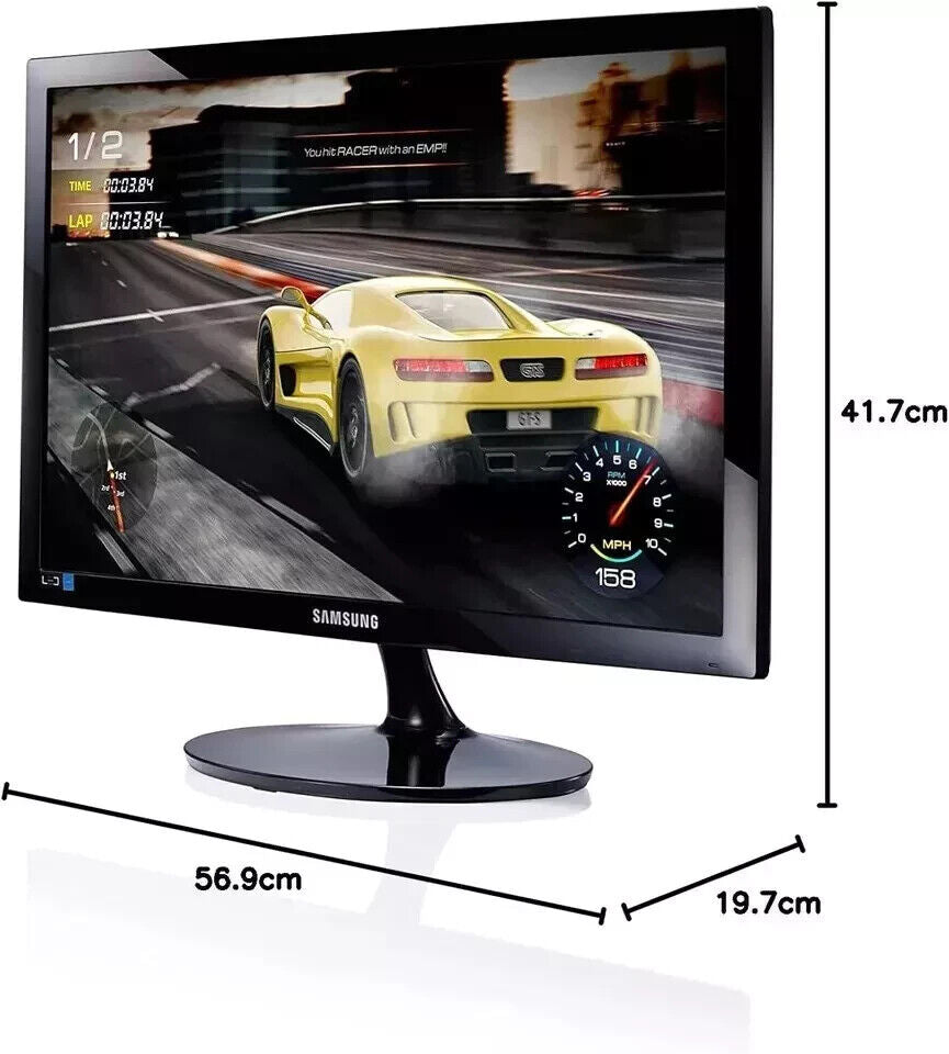 SAMSUNG S24D330H 24" LED GAMING MONITOR FULL HD VGA HDMI BLACK WITH STAND