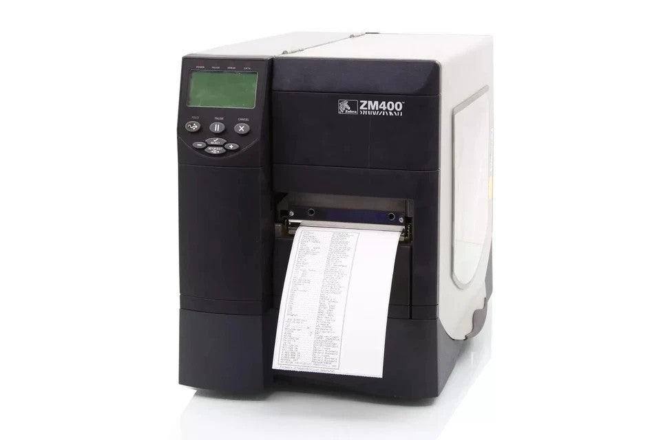 ZEBRA ZM400 INDUSTRIAL THERMAL TRANSFER BARCODE USB NETWORK 203DPI LABEL PRINTER