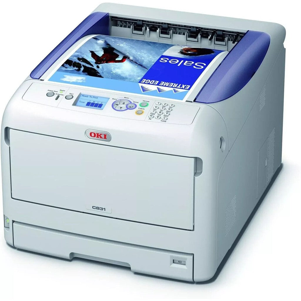 OKI C831DN A3 USB NETWORK DUPLEX DESKTOP WORKGROUP COLOR LASER PRINTER NO TONER