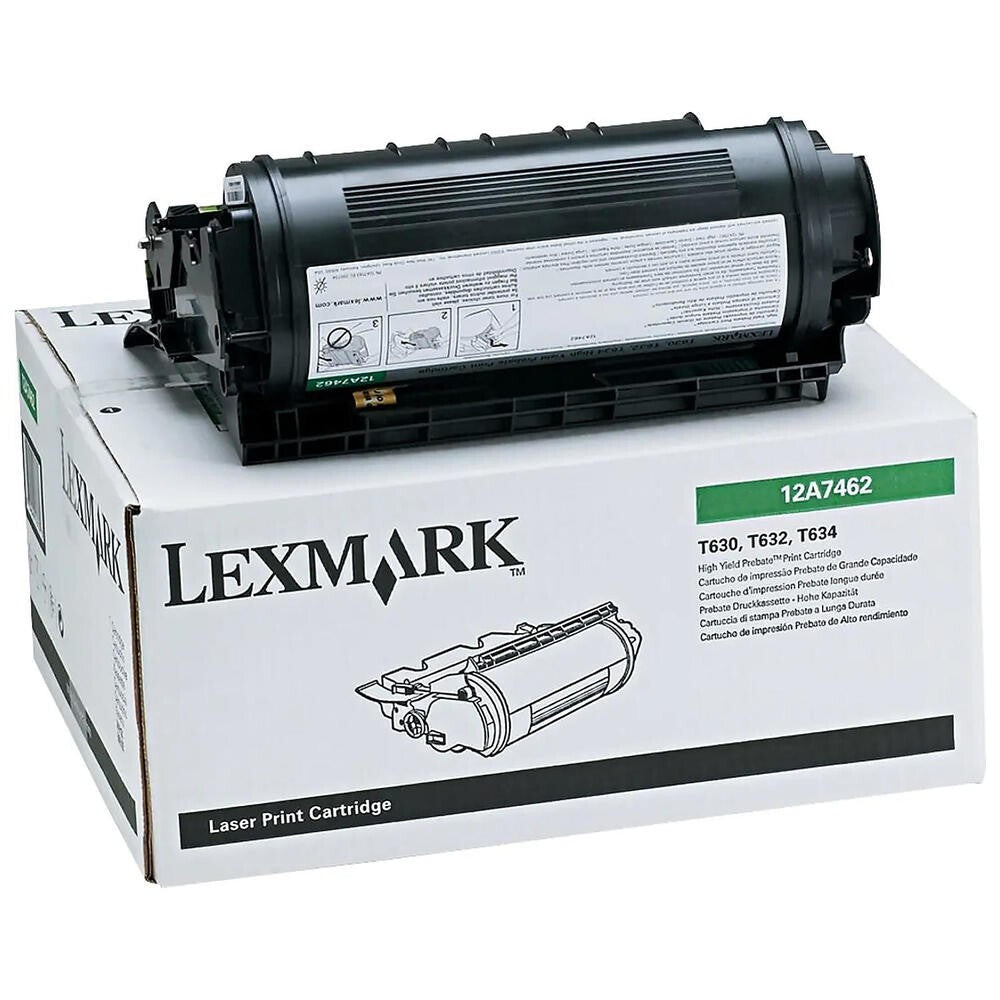 New Genuine Lexmark 12A7462 Black High Yield Toner Cartridge For T630/T632/T634