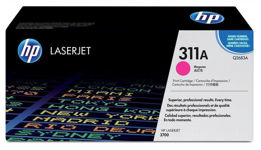 GENUINE HP 311A Q2683A MAGENTA TONER CARTRIDGE FOR LASERJET 3700 / Damaged Box