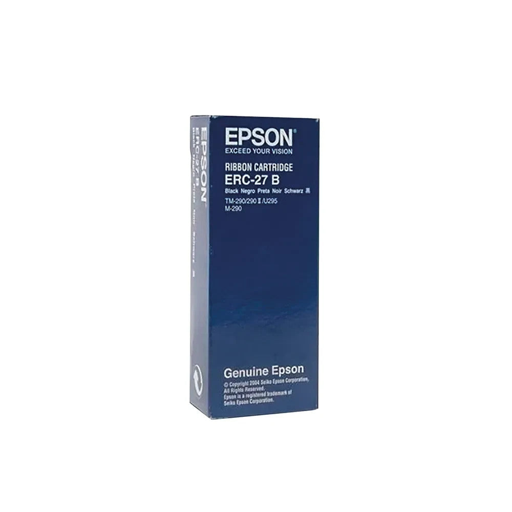 EPSON ERC‑27 B RIBBON – BLACK NYLON GENUINE FOR M-U220/U230 SERIES