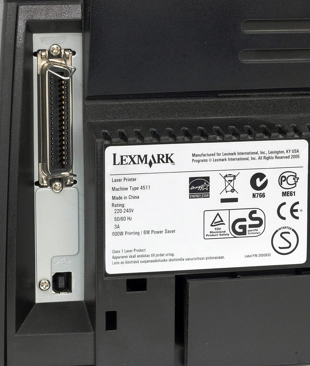 LEXMARK E240 USB PARALLEL DESKTOP A4 MONO LASER PRINTER 28S0200 -NO TONER & DRUM