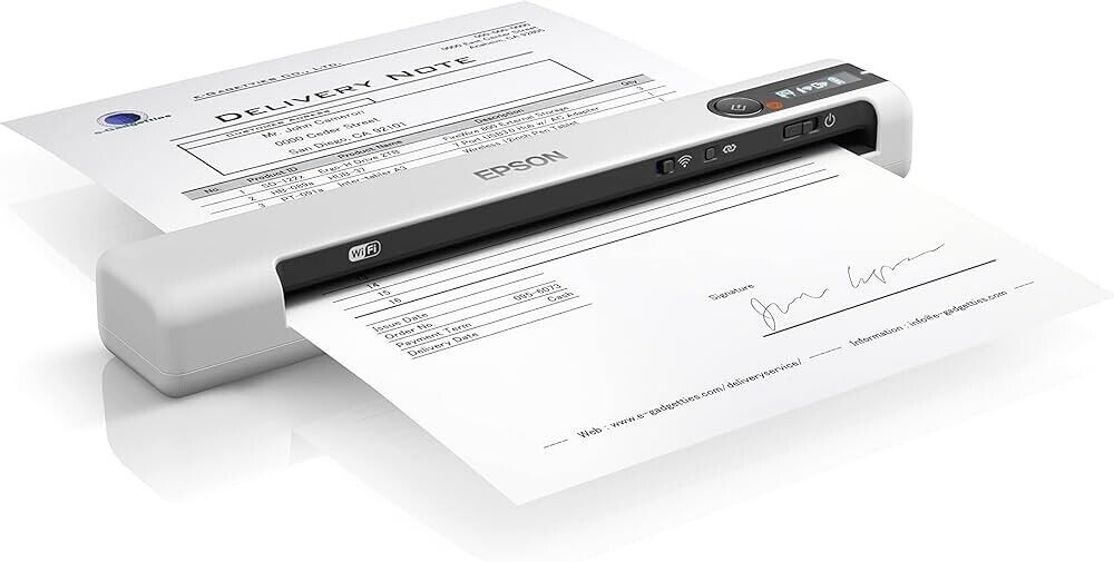 EPSON WORKFORCE DS-80W 216 X 1828 MM 600 X 600 DPI 48BIT MOBILE PORTABLE SCANNER