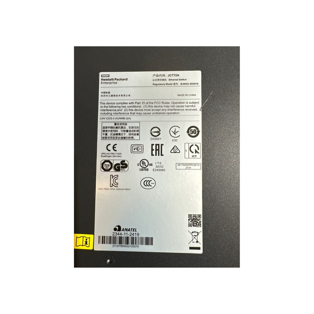 HP JC772A 5900 48 Port 4 SFP+ Managed Network Switches 5900AF-48XG-4QSFP+