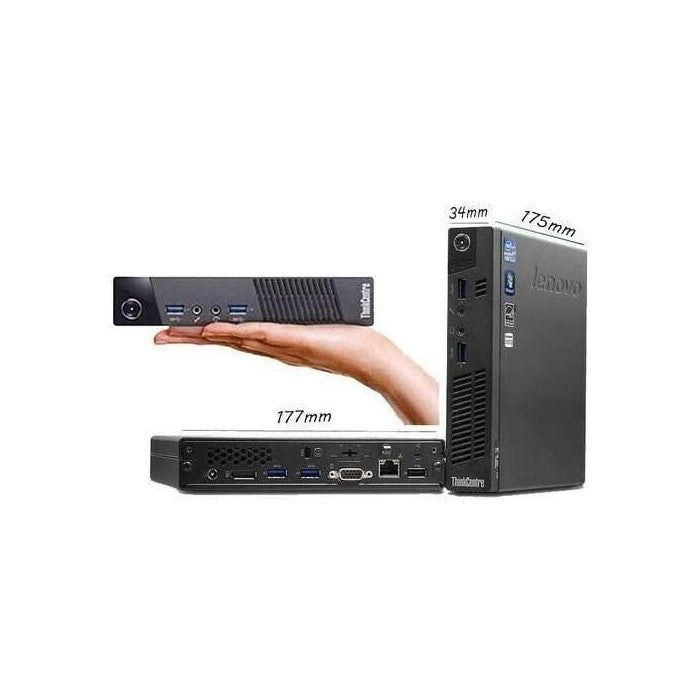 FAST LENOVO M93p TINY MINI PC CORE i5-4570T 3.6GHz 8GB RAM 128GB SSD WINDOWS 11