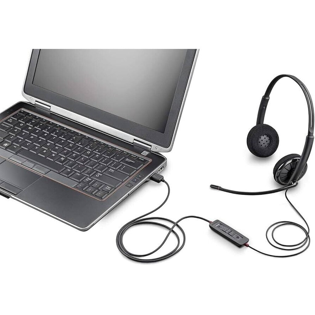 PLANTRONICS BLACKWIRE C320 M USB DUAL EAR HEADSET WITH NOISE CANCELING MIC