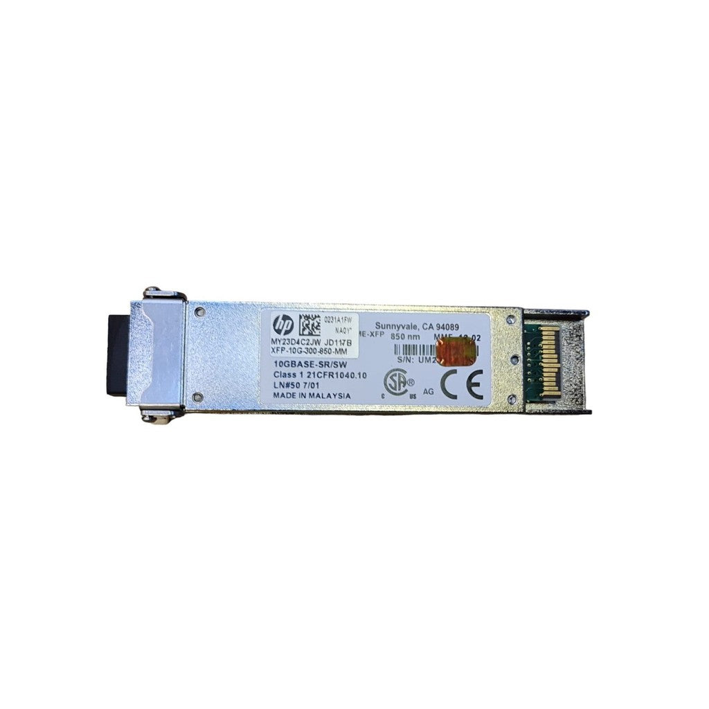 HP JD117B 10G BASE-SR/SW 850NM MULTIMODE 300M 850NM XFP TRANSCEIVER MODULE