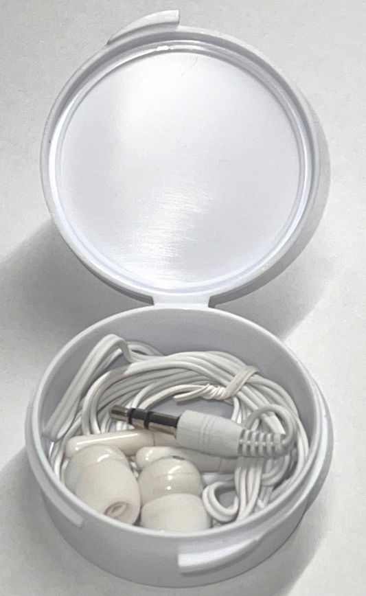 IN-EAR STEREO WHTE EARPHONES HEADSET 3.5MM AUX JACK MP3 / NO MICROPHONE & CALL