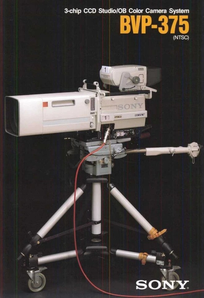 SONY BVP-375 BROADCASTING CAMERA 3CCD FUJINON-TV 1:1.5/8.5-145 WITH STAND