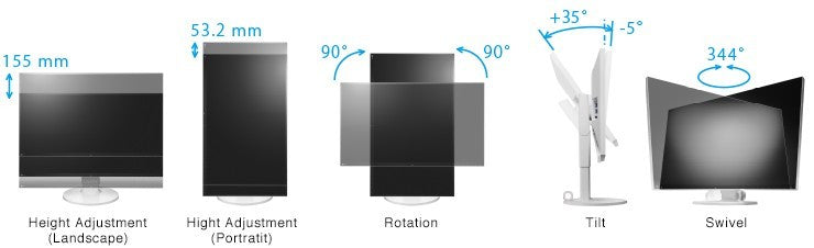 EIZO FLEXSCAN EV2750 27" WQHD 2560 × 1440 IPS LED HDMI MONITOR DISPLAYPORT HDMI