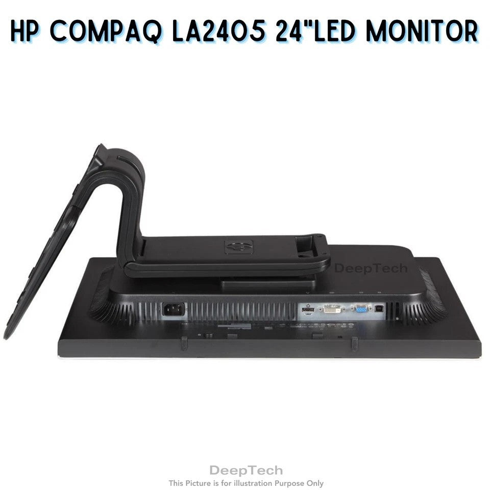 HP COMPAQ LA2405X 24" HD 1920X1200 LED MONITOR DISPLAY PORT DVI VGA - WITH STAND