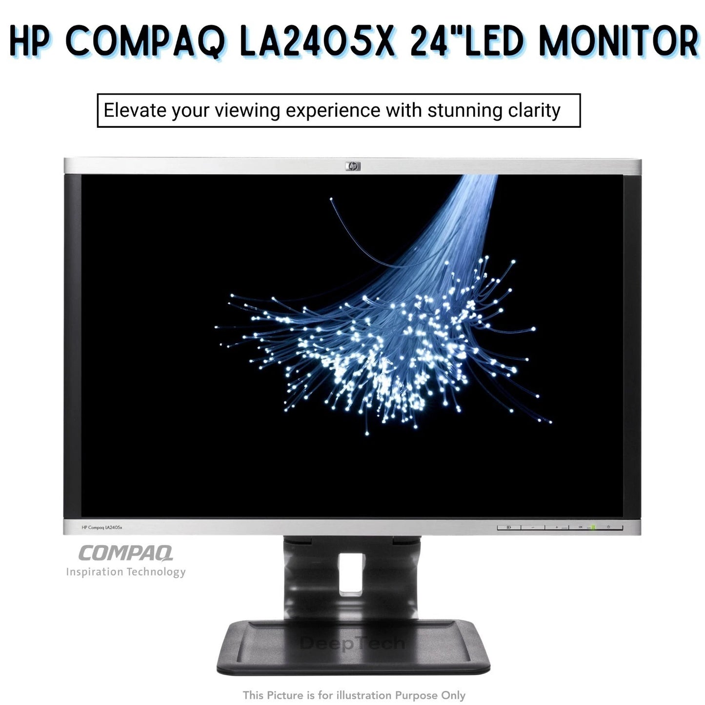 HP COMPAQ LA2405X 24" HD 1920X1200 LED MONITOR DISPLAY PORT DVI VGA - WITH STAND