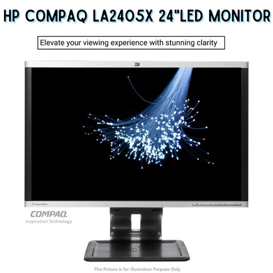 HP COMPAQ LA2405X 24" HD 1920X1200 LED MONITOR DISPLAY PORT DVI VGA - WITH STAND