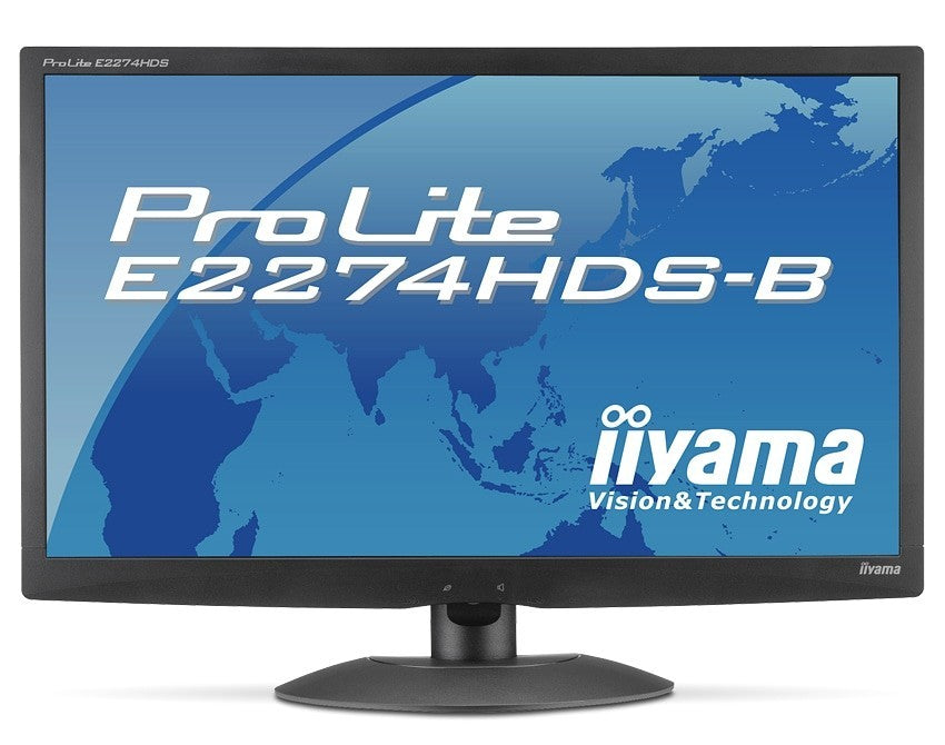 IIYAMA PROLITE PLE2274HDS 22" FHD 1920 × 1080 LED MONITOR HDMI DVI VGA PORT