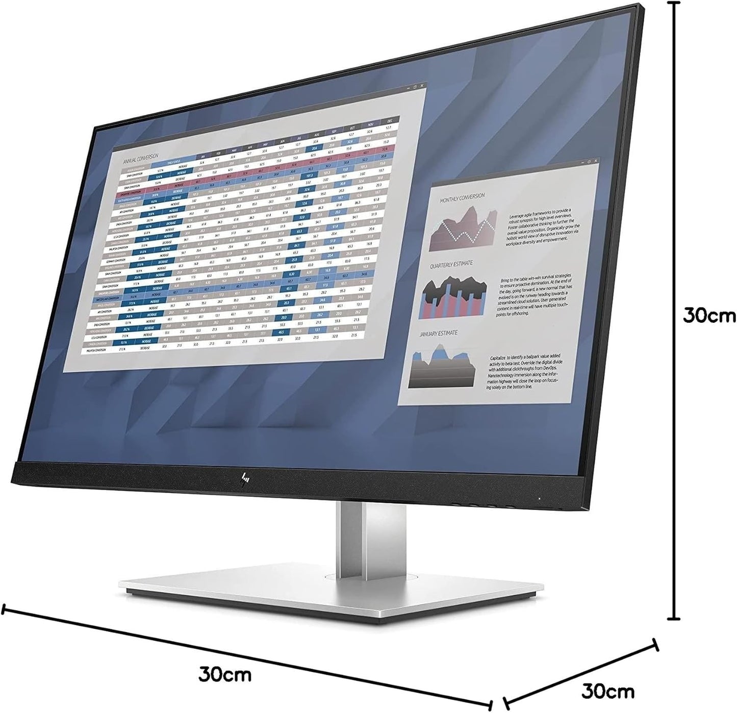 HP E27 G4 27" FHD IPS 1920X1080 DISPLAY BACKLIT MONITOR CLEAR HDMI WITH STAND