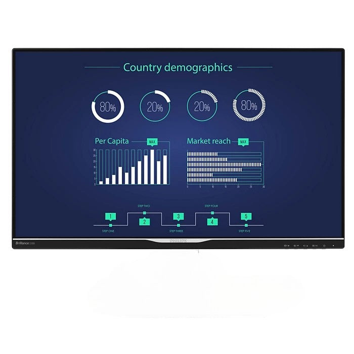 PHILIPS 258B6QU 25" QHD 2560X1440 IPS LED MONITOR DP HDMI VGA DVI / NO STAND