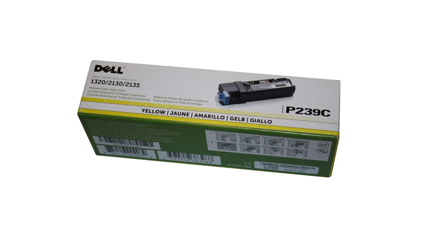 DELL P239C YELLOW TONER – STANDARD‑YIELD GENUINE FOR 2130CN/2135CN