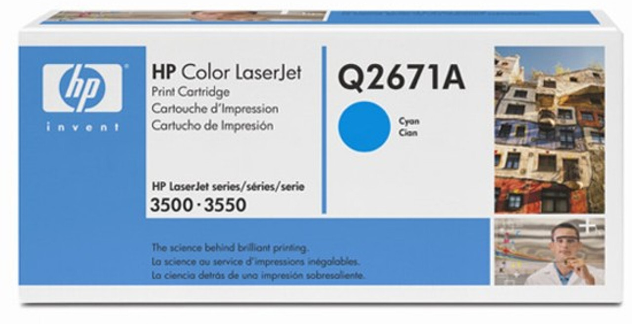 NEW GENUINE Q2671A HP COLOR LASERJET PRINTER CYAN TONER CARTRIDGE 3550 3500