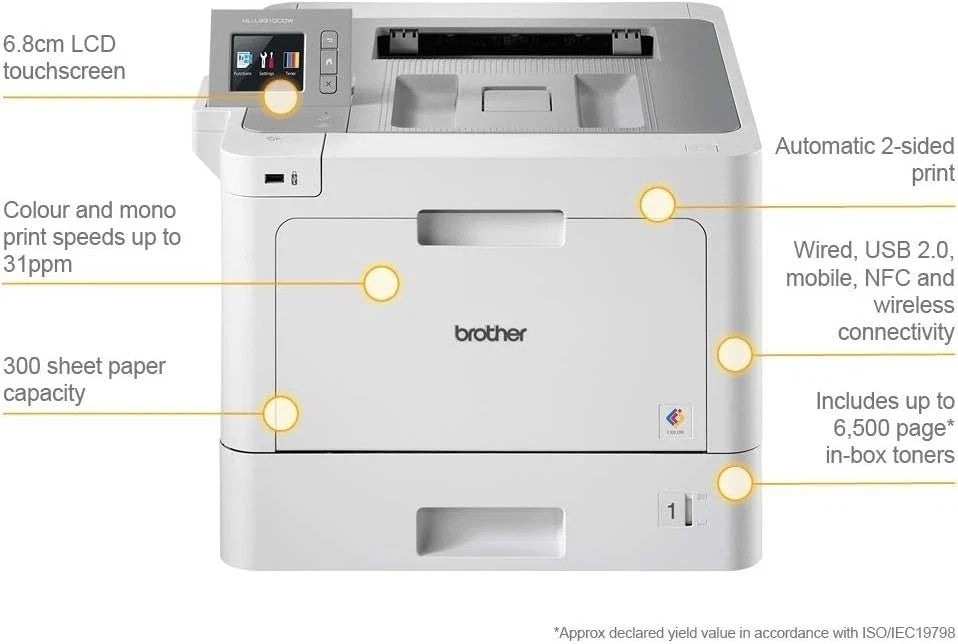 BROTHER HL-L9310CDW DUPLEX WIRELESS FAST 31PPM 2400DPI A4 COLOR LASER PRINTER