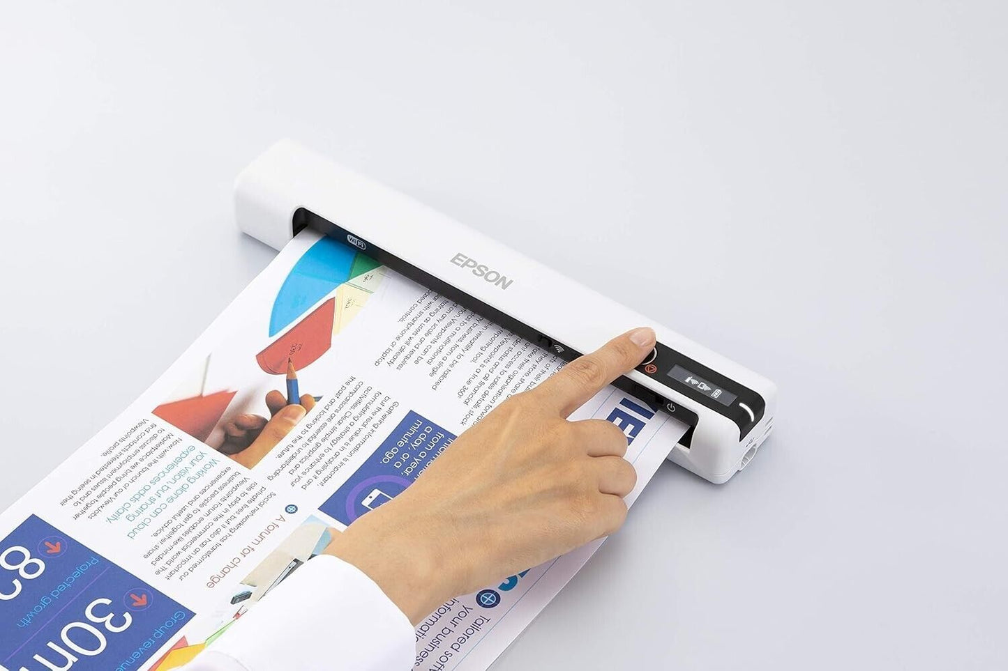 EPSON WORKFORCE DS-80W 216 X 1828 MM 600 X 600 DPI 48BIT MOBILE PORTABLE SCANNER