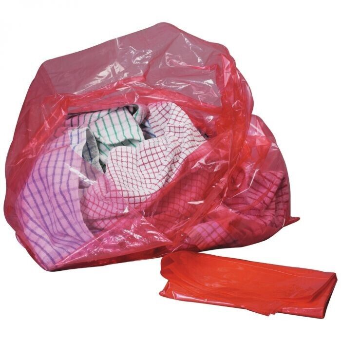 LARGE 25x LAUNDRY BAGS SACKS 100% FULLY SOLUBLE HOT WATER DISSOLVABLE STRIP 50L