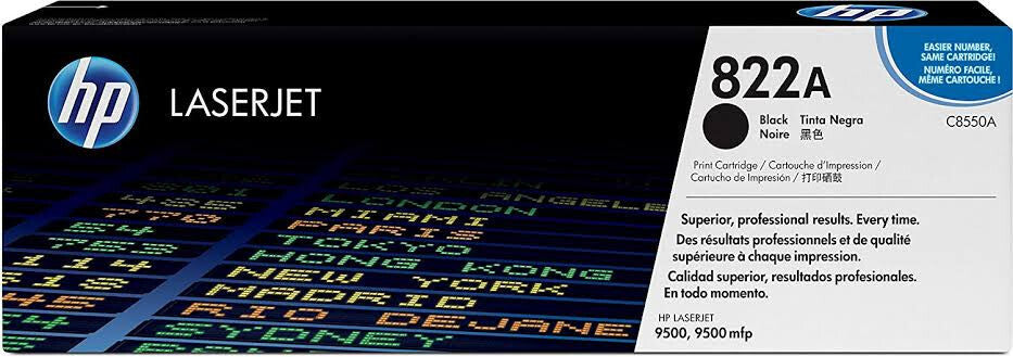 NEW GENUINE HP C8550A 822A BLACK TONER CARTRIDGE LASERJET SERIES 9500, 9500MFP