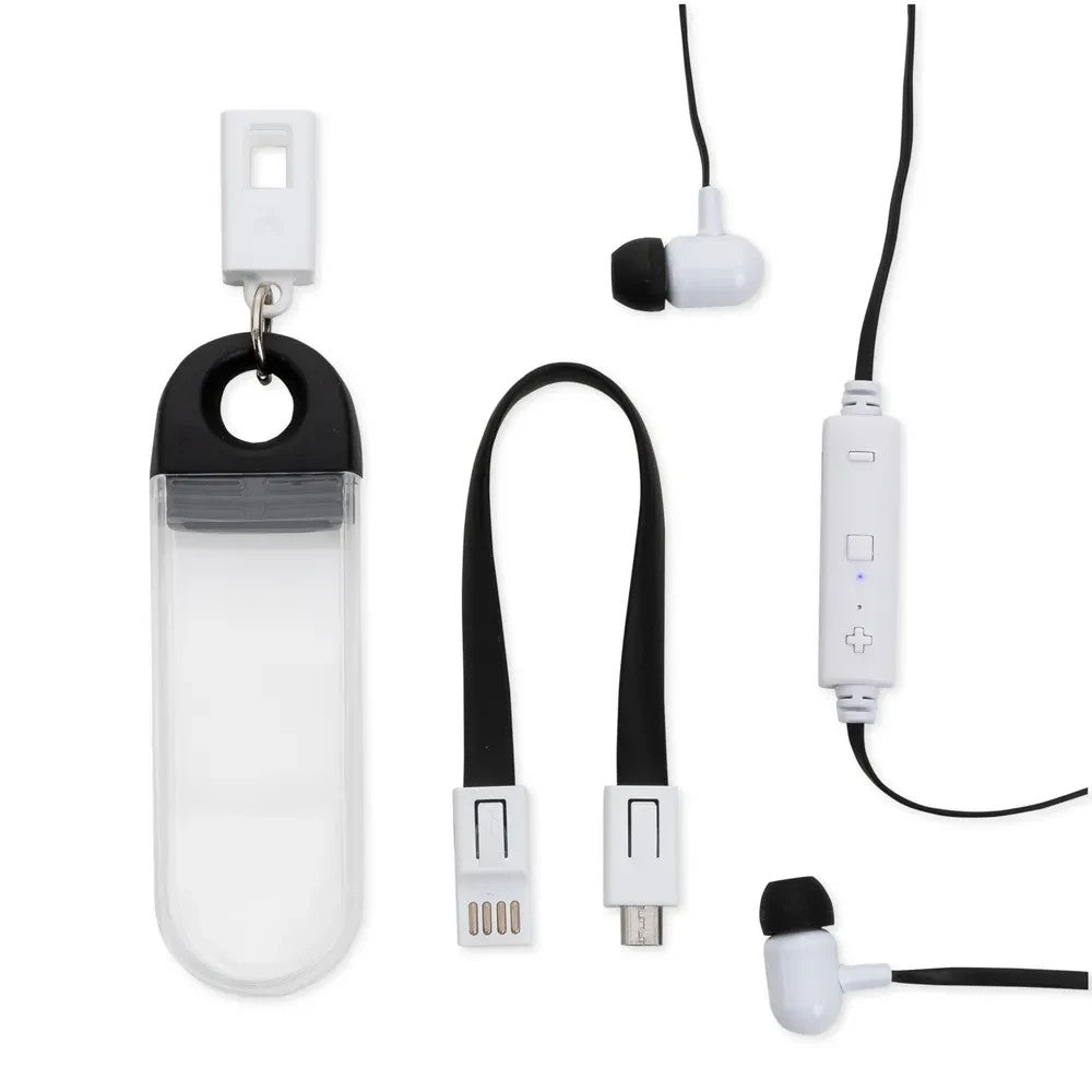 WIRELEES 5.0 BLUETOOTH HANDY 52MAH HEADPHONES WITH MICRO USB CHARGING CARRY CASE