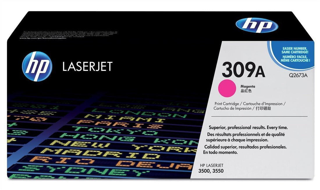 NEW HP GENUINE 309A PRINT TONER CARTRIDGE MAGENTA Q2673A FOR 3500, 3550