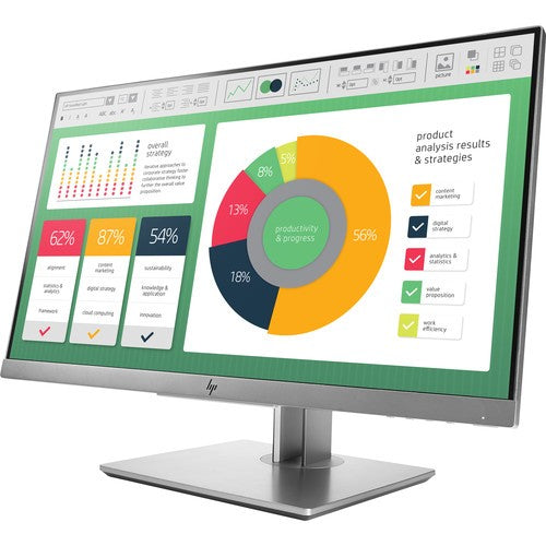 HP ELITEDISPLAY E223 21.5 FHD 1920×1080 LED MONITOR DISPLAY PORT HDMI VGA SILVER