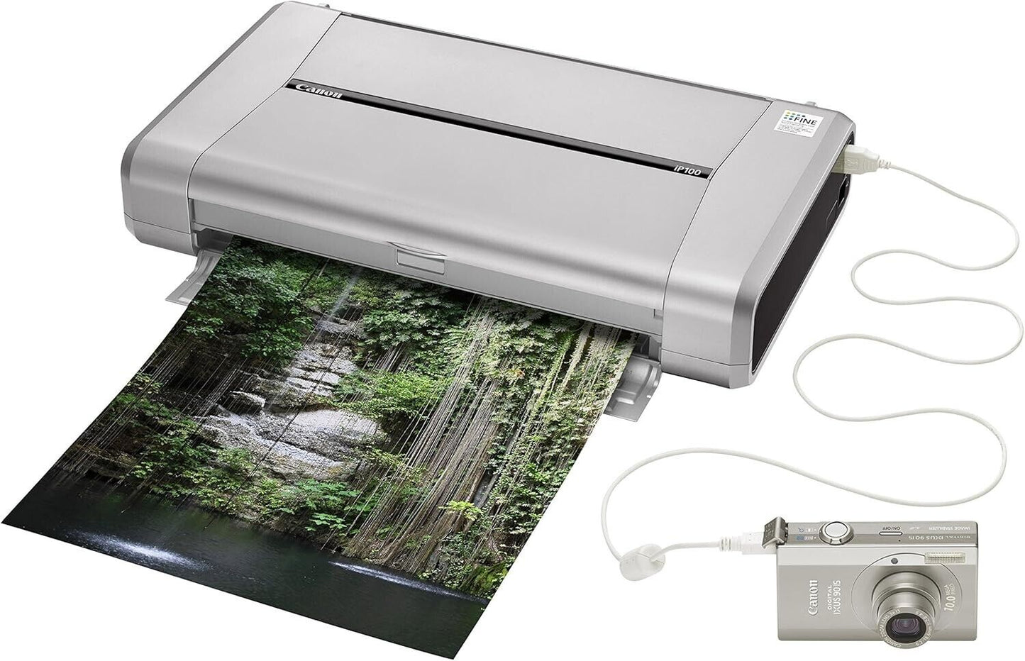 CANON PIXMA IP100 PORTABLE TRAVEL USB MOBILE A4 COLOR INKJET 9600DPI PRINTER