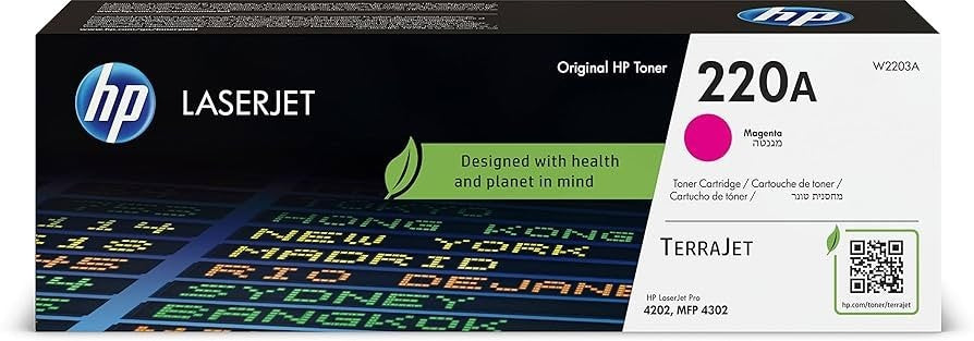 NEW GENUINE HP 220A MAGENTA ORIGINAL LASERJET TONER CARTRIDGE - W2203A