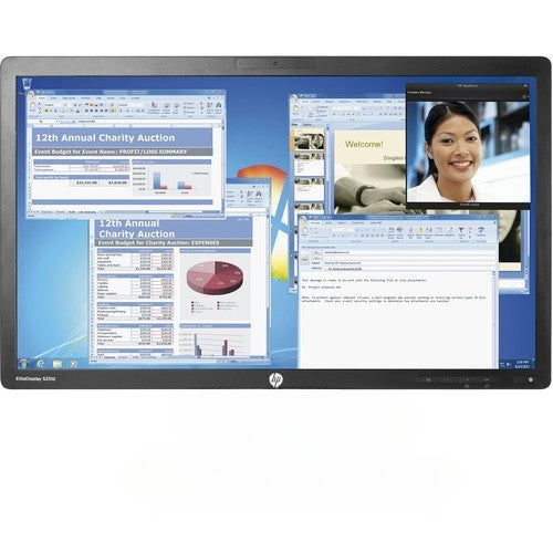 HP S231D 23" FHD 1920X1080 IPS LED BACKLIT MONITOR DISPLAY PORT VGA / NO STAND