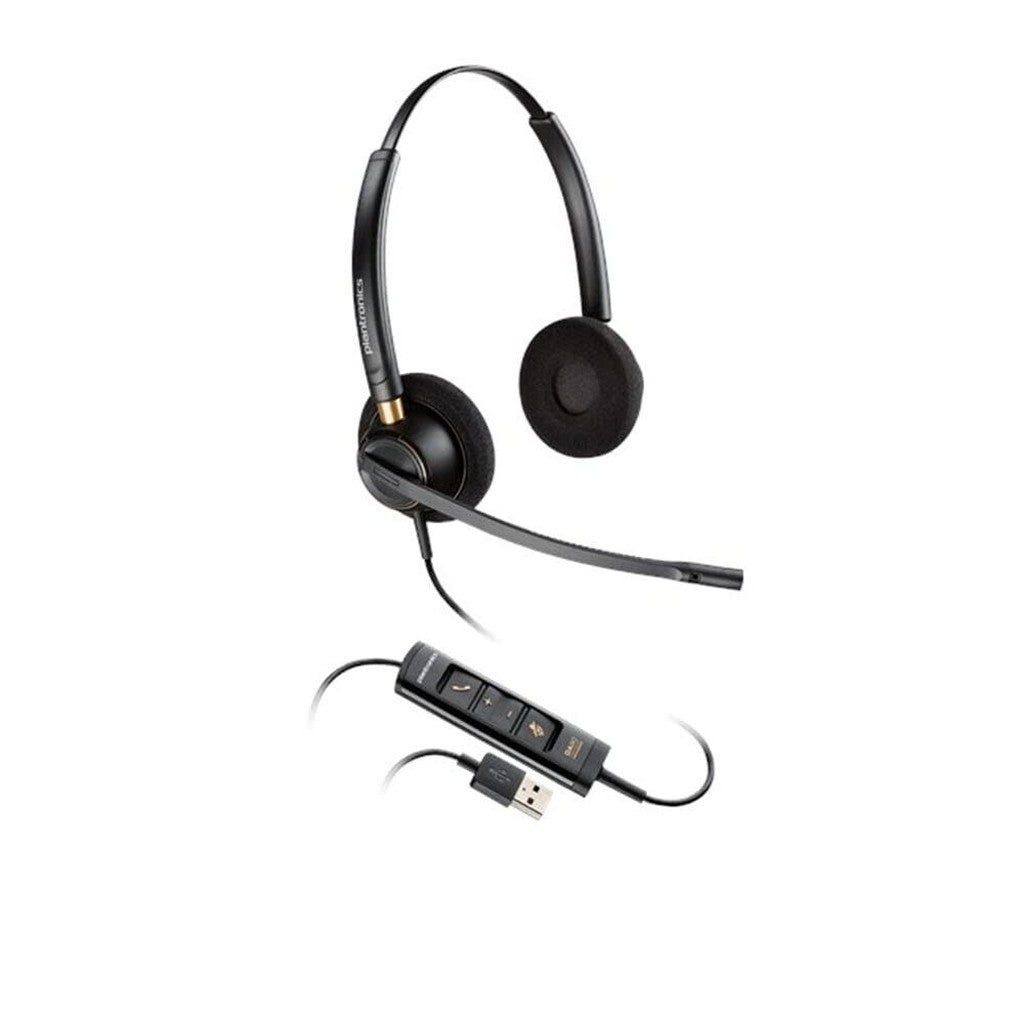 PLANTRONICS ENCOREPRO HW525 USB DUO HEADSET WITH NOISE CANCELING MIC USB