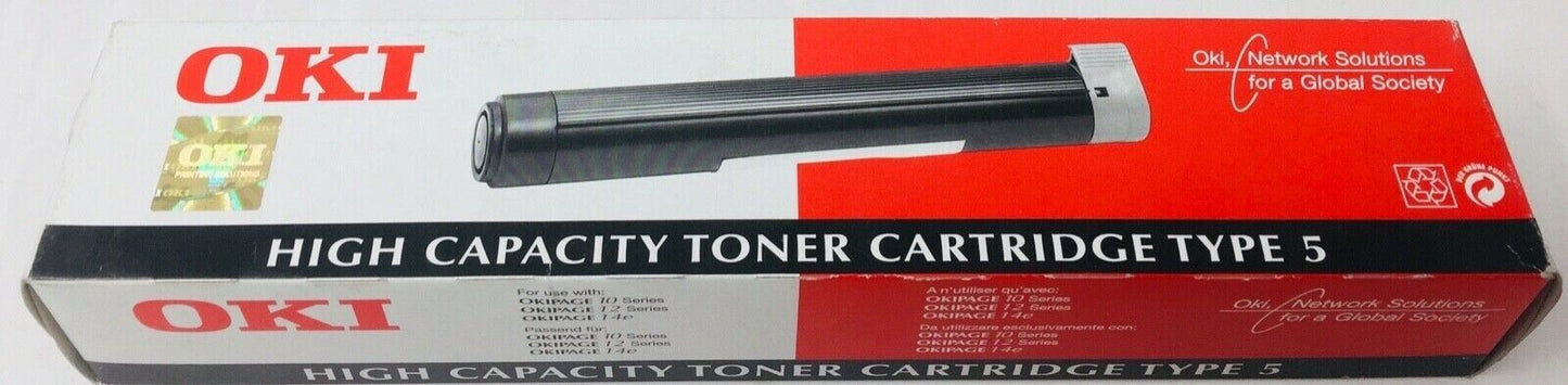 2X OKI High Capacity Black Toner Cartridge Type 5 40433203 Pack Of 6
