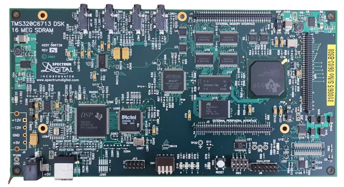 NEW DIGITAL SPECTRUM DSP STARTER KIT TMS320C6713DSK TEXAS INSTRUMENTS