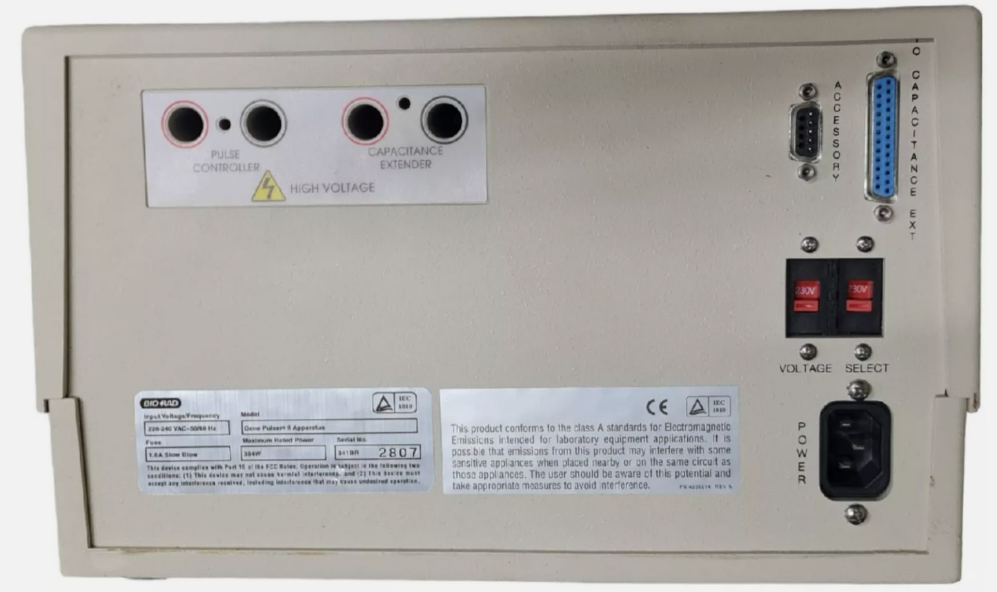 BIO-RAD GENE PULSER II ELECTROPORATION APPARATUS WITH PULSE CONTROLLER